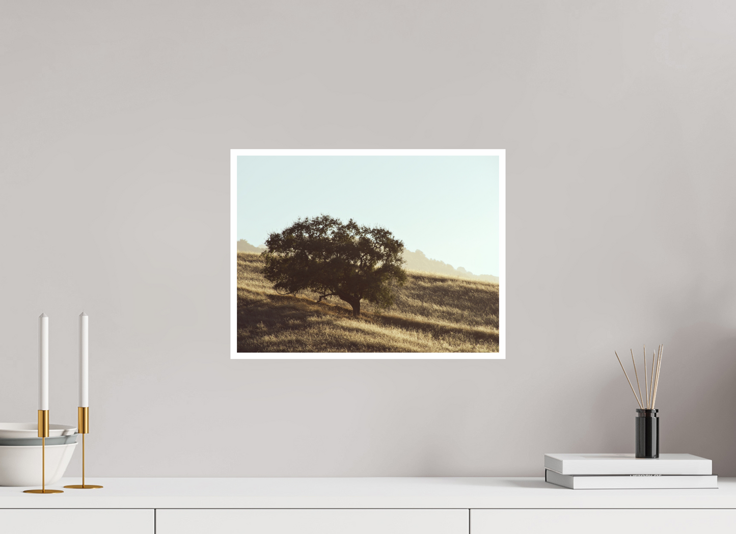 16 x 12″, Fine Art Paper Hillside Tree
