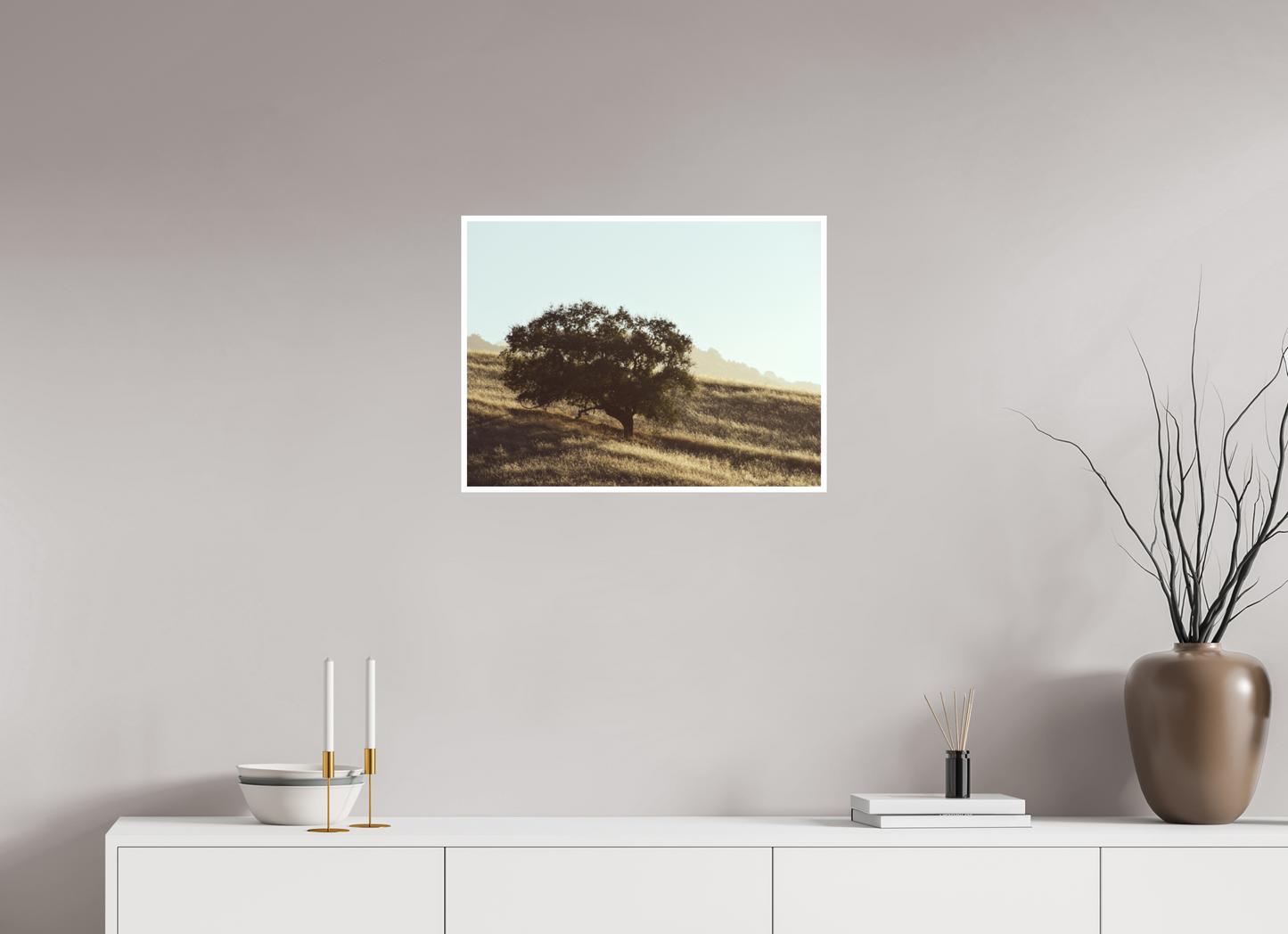 24 x 18″, Fine Art Paper Hillside Tree