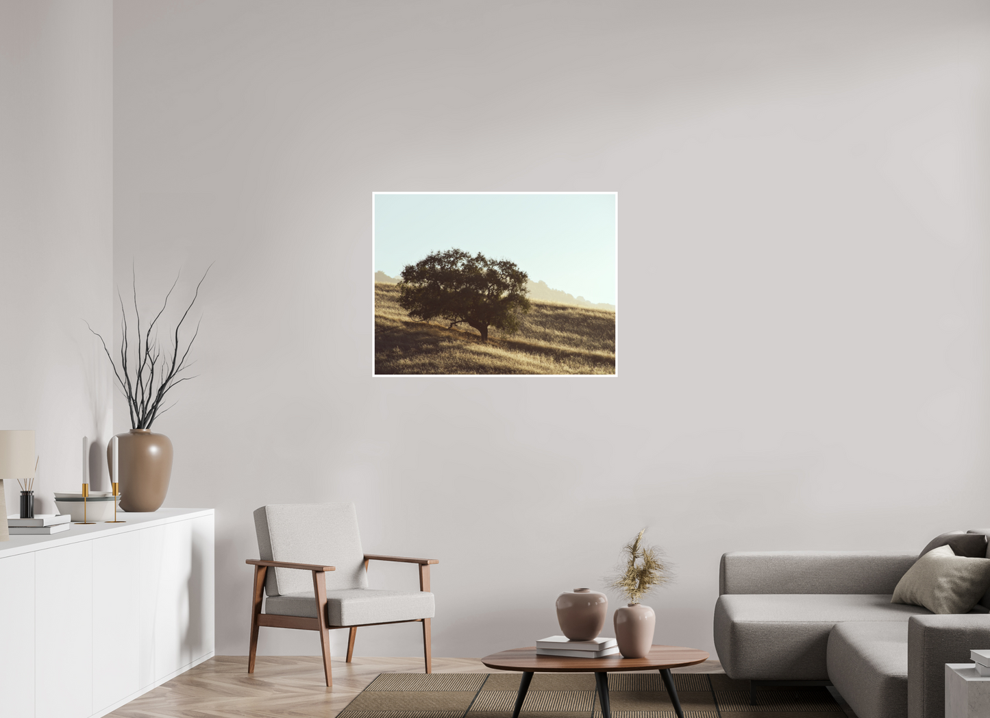 40 x 30″, Fine Art Paper Hillside Tree