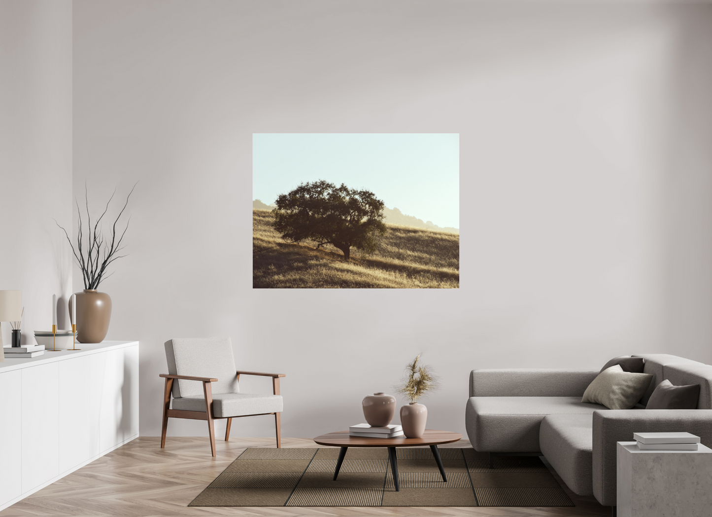 60 x 45″, Photo Print Under Acrylic Glass Hillside Tree